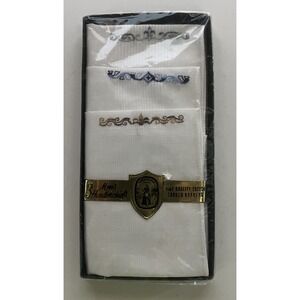 3 Vintage Springmaid Handkerchiefs Corded Boarders New‎ In Box